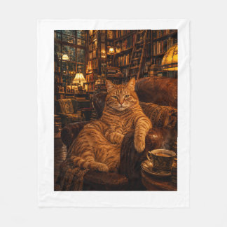 Cobertor De Velo "O Gato da Livraria