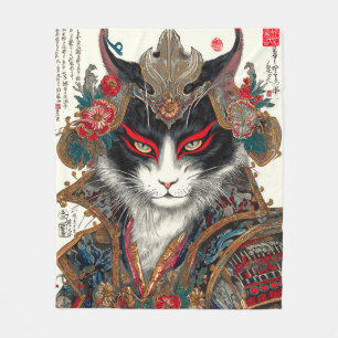 Cobertor De Velo O Gato Ronin Ukiyo-e Samurai Warrior