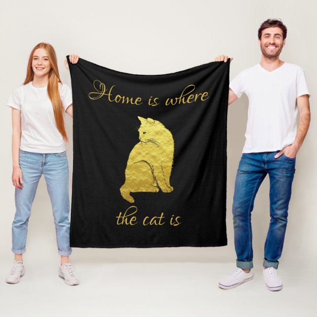 Cobertor De Velo O lar é onde o gato está (In Situ)