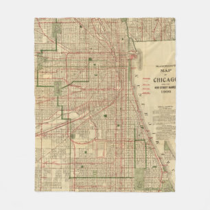 Cobertor De Velo O mapa de Blanchard de Chicago