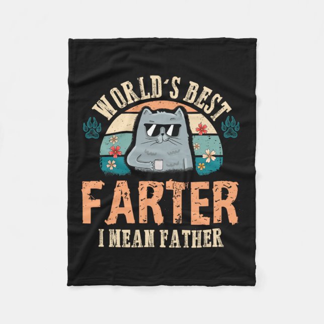 Cobertor De Velo O Melhor Pai De Gato Do Mundo... (Frente)