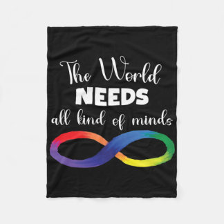 Cobertor De Velo O Mundo Precisa De Todos Os Tipos De Mentes Autism