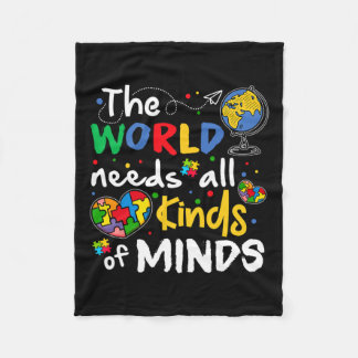 Cobertor De Velo O mundo precisa de todos os tipos de mentes autist