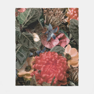 Cobertor De Velo O mural na parede. Flores e plantas com espinhas