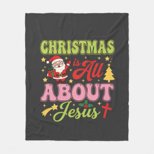Cobertor De Velo O Natal é Tudo Sobre Jesus Retro