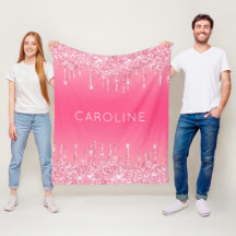 O nome da moça personalizada brilha rosa suave