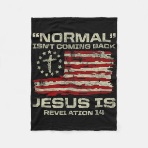 Cobertor De Velo O Normal Não Está Voltando Jesus É Americano Crist