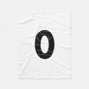 Cobertor De Velo O número zero (0) a preto