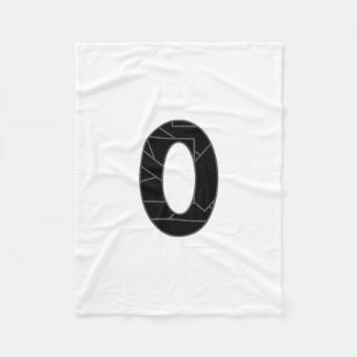Cobertor De Velo O número zero (0) a preto
