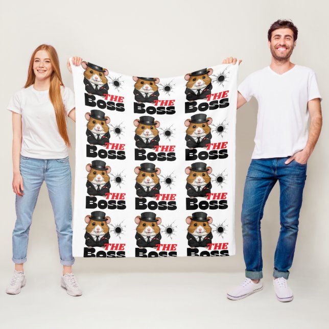 Cobertor De Velo O padrão do Hamster Chefe (In Situ)