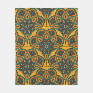 Cobertor De Velo O peixe abstrato mandala balança um padrão perfeit