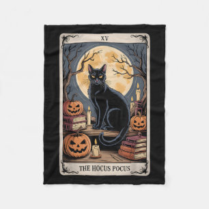 Cobertor De Velo O Pocus Tarot Halloween Cat Pumpkin Mystic