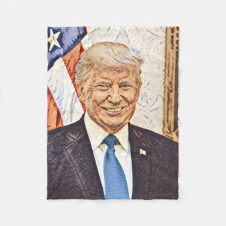 Cobertor De Velo O Presidente Donald Trump Art Fleece Pequeno