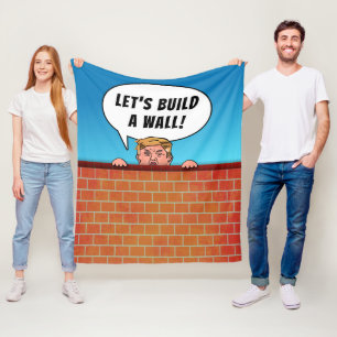 Cobertor De Velo O Presidente Donald Trump Construiu um Cartoon Eng