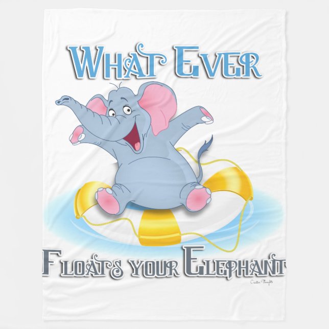 Cobertor De Velo O que flutuar seu elefante (Frente)
