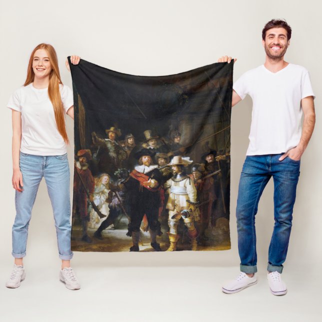 Cobertor De Velo O relógio noturno, Rembrandt (In Situ)