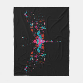 Cobertor De Velo O rosa borbulha cobertura do velo da libélula