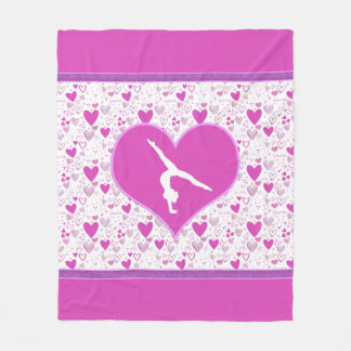 Cobertor De Velo O rosa loteia o Gymnast dos corações do o
