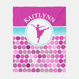 Cobertor De Velo O roxo retro circunda o dançarino de balé Golly