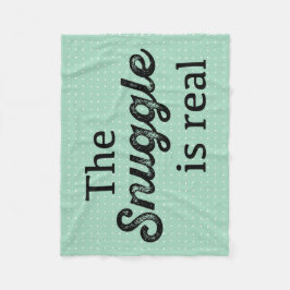 Cobertor De Velo O Snuggle é bolinhas brancas da cerceta real