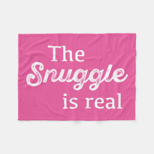 Cobertor De Velo O Snuggle é engraçado cor-de-rosa real