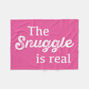 Cobertor De Velo O Snuggle é engraçado cor-de-rosa real