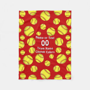 Cobertor De Velo O softball personalizado cobre presentes bonitos