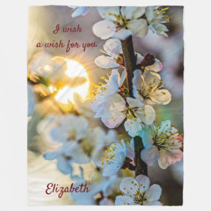 Cobertor De Velo O Sol E As Flores Apricot Japonesas