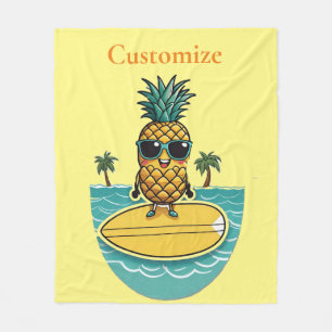 Cobertor De Velo O Surfista De Abacaxi Faz Uma Onda Thunder_Cove