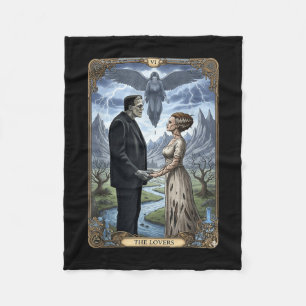Cobertor De Velo O tarot dos amantes do monstro frankenstein e da n
