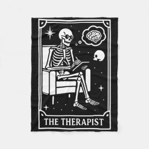 Cobertor De Velo O Terapeuta Cura Cartão de Tarot Esqueleto Mental