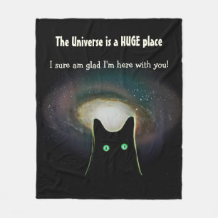 Cobertor De Velo O universo é um lance ENORME do gato preto do ~ d