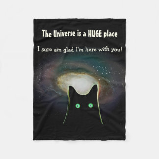 Cobertor De Velo O universo é um lance ENORME do gato preto do ~ do