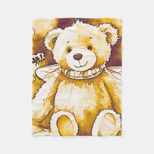 Cobertor De Velo O urso abelha