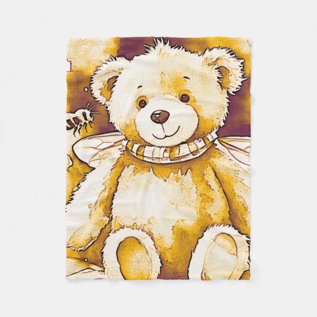 Cobertor De Velo O urso abelha (Frente)