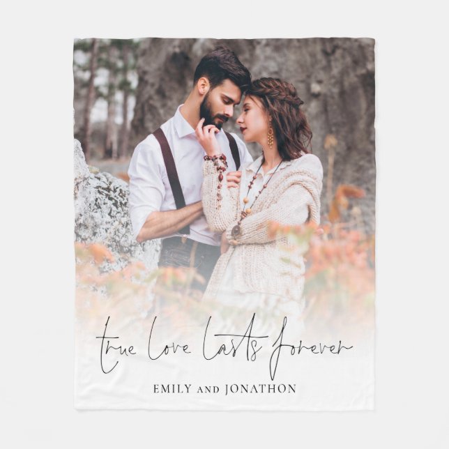 Cobertor De Velo O Verdadeiro Amor Provoca A Sobreposição De Fotos  (Frente)