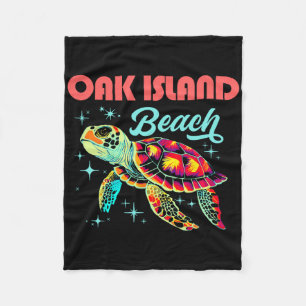 Cobertor De Velo Oak Island Beach Nc Artístico Sea Turtle Retro