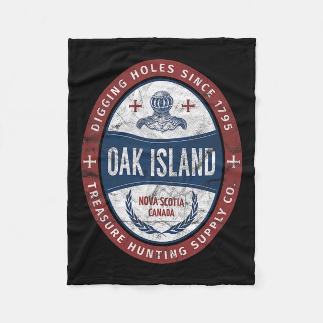 Cobertor De Velo Oak Island Treasure Hunting Retro Templar Knight T (Frente)