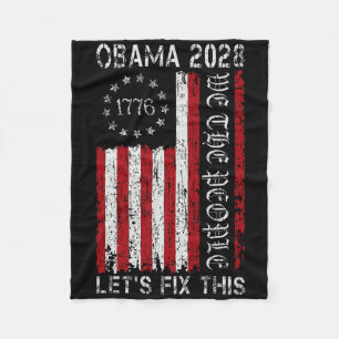 Cobertor De Velo Obama Vintage Flag Patriótico 2028 Política