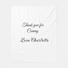 Cobertor De Velo obrigado por vir adicionar nome mensagem de texto