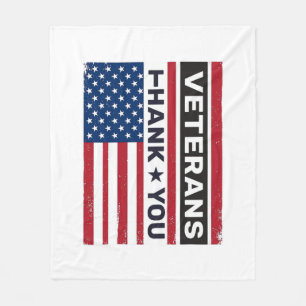 Cobertor De Velo Obrigado Veteranos Design de Vetor de Bandeira Ang