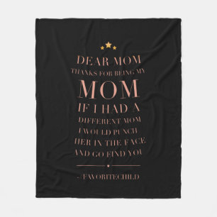 Cobertor De Velo Obrigados de ser minha mãe dia de as mães engra