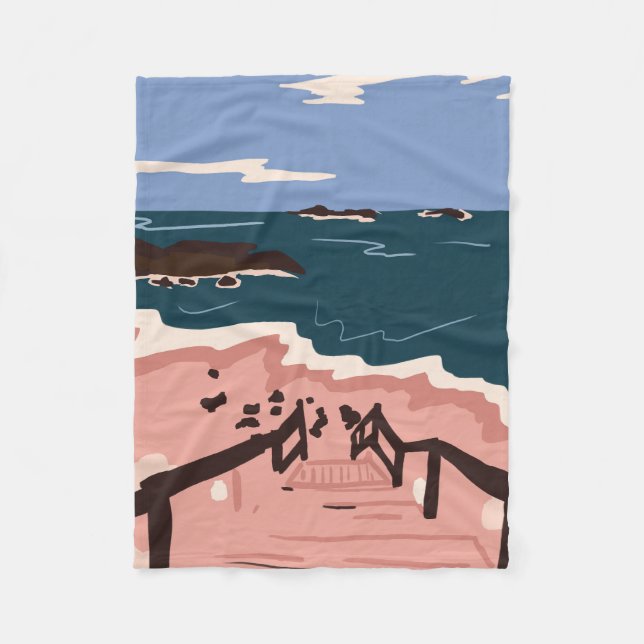 Cobertor De Velo Oceano Blues (Frente)