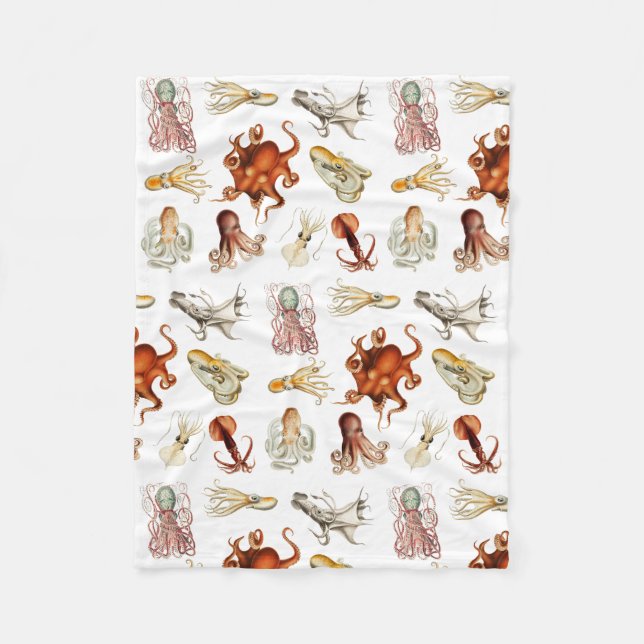 Cobertor De Velo Octopus Cephaloposo Oceânico (Frente)