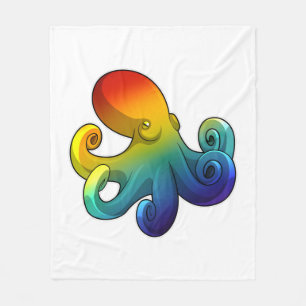Cobertor De Velo Octopus com arco-íris