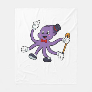 Cobertor De Velo Octopus como mágico com chapéu