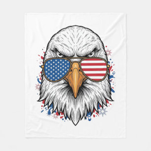Cobertor De Velo Óculos de Sol Águia Patriótica Camisa Vector Vinta