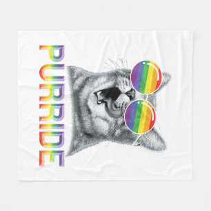 Cobertor De Velo Óculos de Sol Arco-íris Orgulho Gay Gato Engraçado