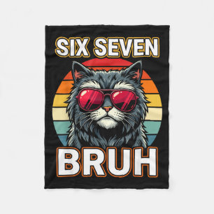 Cobertor De Velo Óculos de Sol de Gato Bruh Seis Sete Retro Legal M