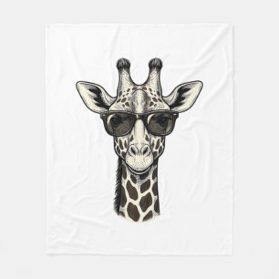 Cobertor De Velo Óculos de Sol de Girafa Legal Camisa de Gravura Vi